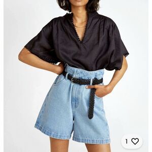 Les Coyotes de Paris Jonah cotton shorts sz 36 sz 8 NWT Belt NOT included